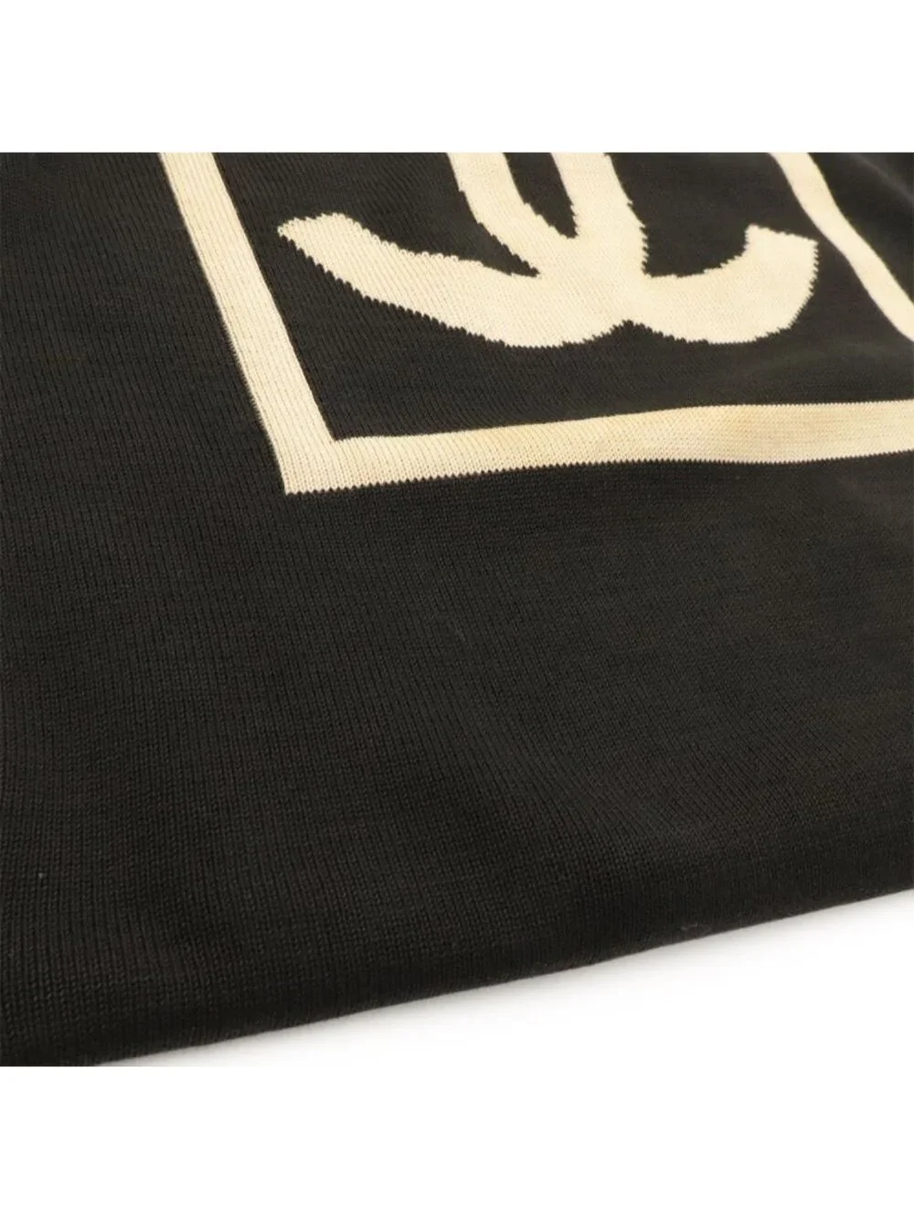 Chanel Sports Line CC Logo Nap Backpack Drawstring Cotton Black Beige